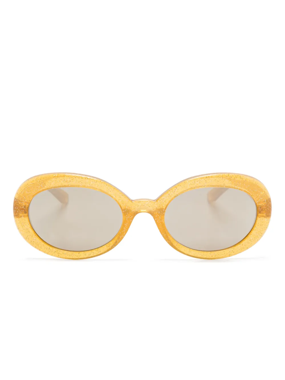 Dolce & Gabbana Eyewear ロゴアップリケ サングラス - イエロー Dolce & Gabbana Eyewear ロゴアップリケ サングラス - イエロー