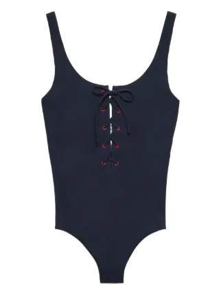 Prada レースアップ 水着 | ブルー | FARFETCH JP