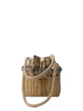 Prada mini Wicker bucket bag - Neutrals
