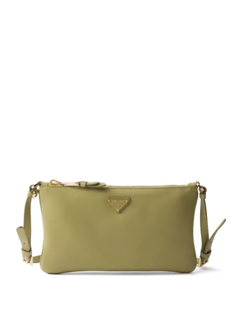 Prada bolsa de hombro de cuero
