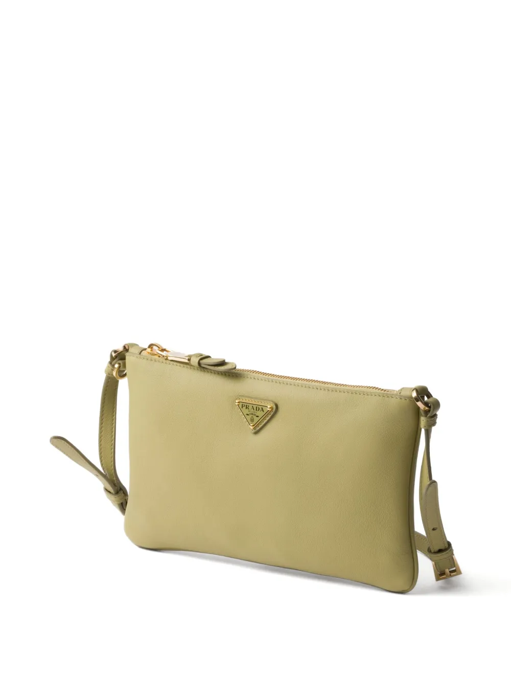Prada Leren schoudertas Groen