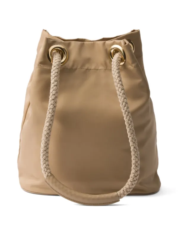Prada Small Mariner Re-Nylon Bucket Bag | Neutrals | FARFETCH