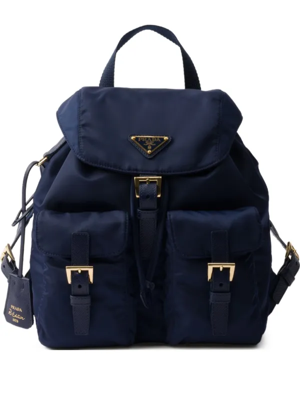 Drawstring Backpack Prada Light Blue Tessuto Nylon Backpack Bag