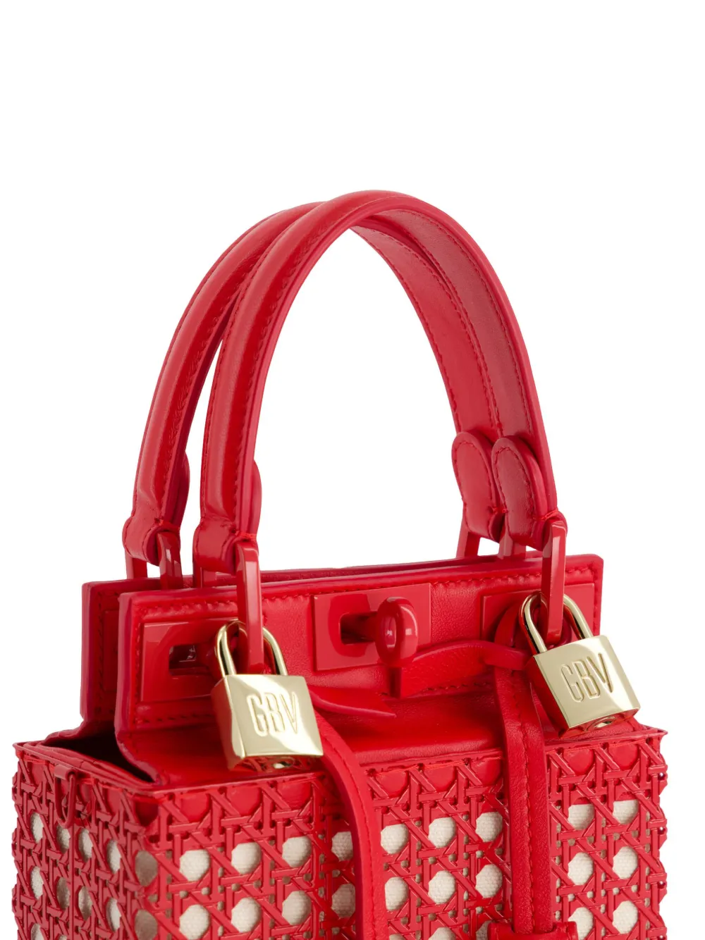 Giambattista Valli Leren shopper Rood