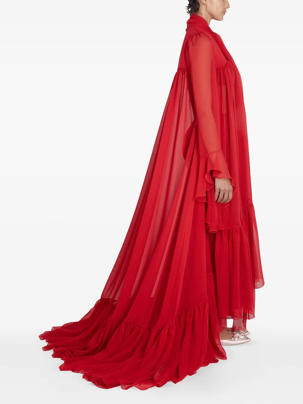 Giambattista Valli Zijden jurk Rood