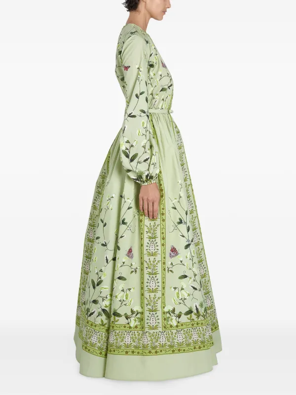 giambattista valli green dress Giambattista Valli Green Flowy Dress – No Standing NYC main image 1