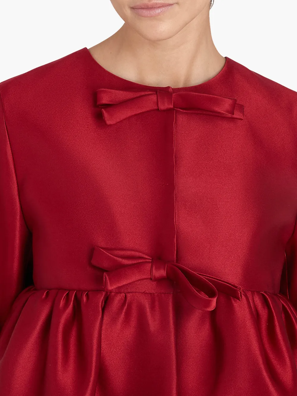 Giambattista Valli Bow-detail Mini Dress In Red