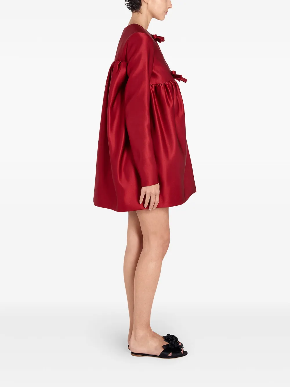 Giambattista Valli Bow-detail Mini Dress In Red
