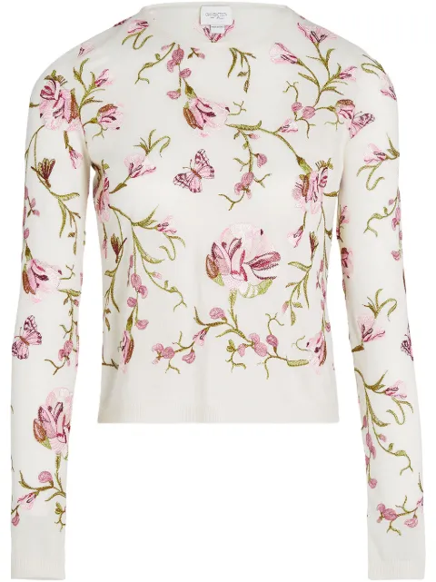 Giambattista Valli floral-intarsia sweater