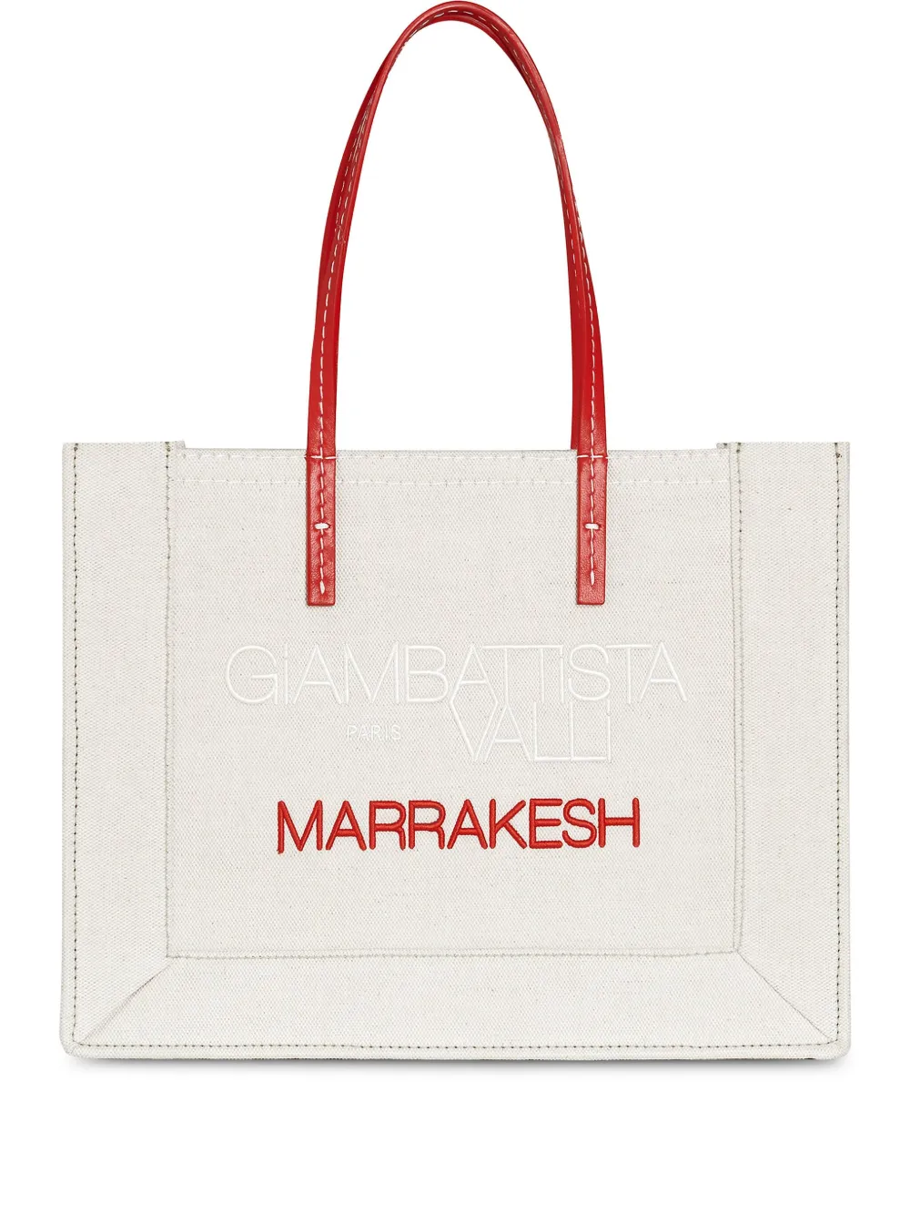 Giambattista Valli Borsa tote in tela - Bianco