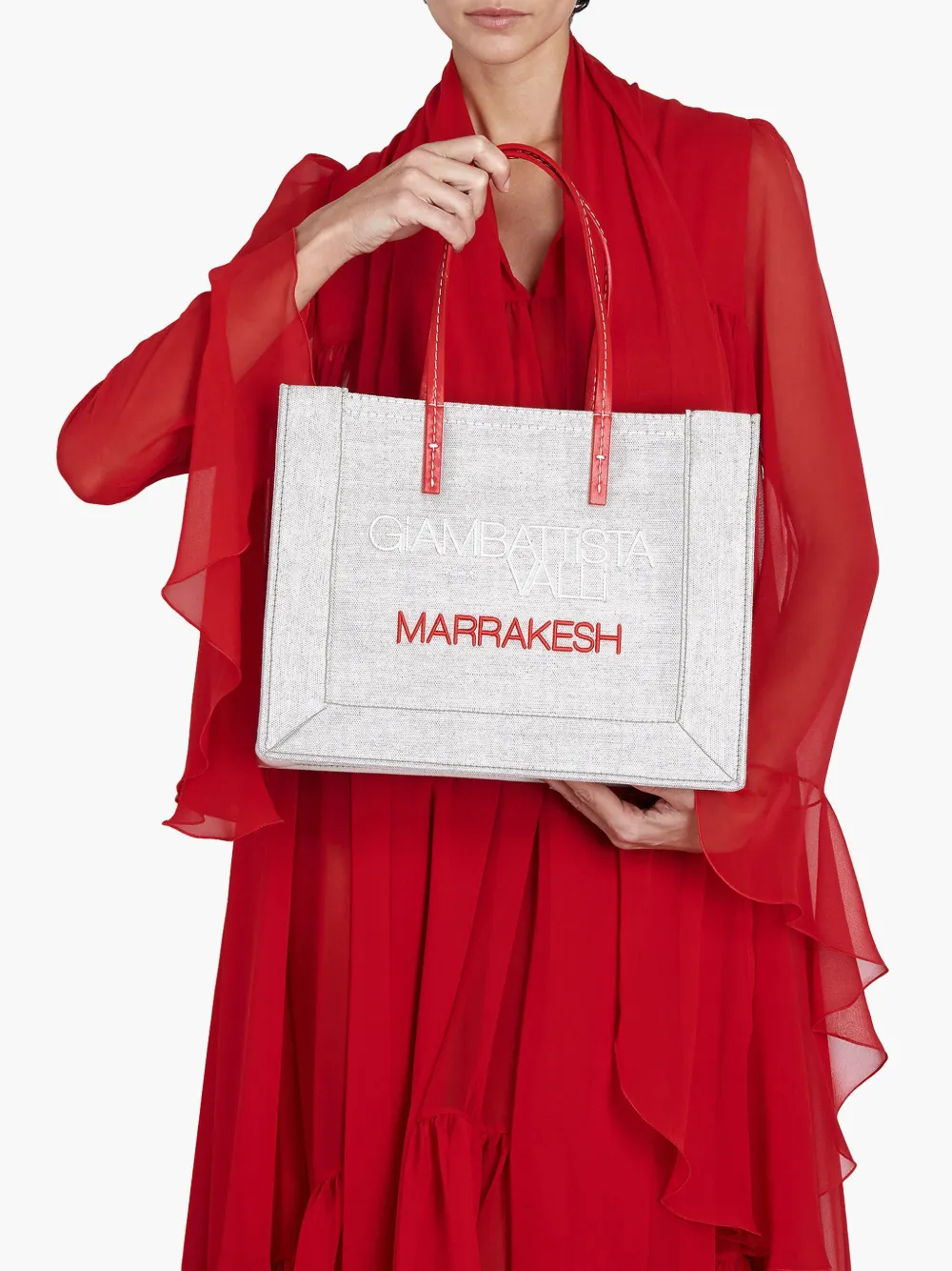 Giambattista Valli Canvas shopper - Wit