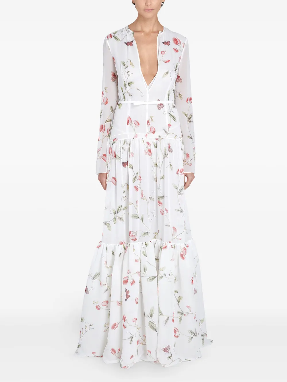 Giambattista Valli Avondjurk met print Wit