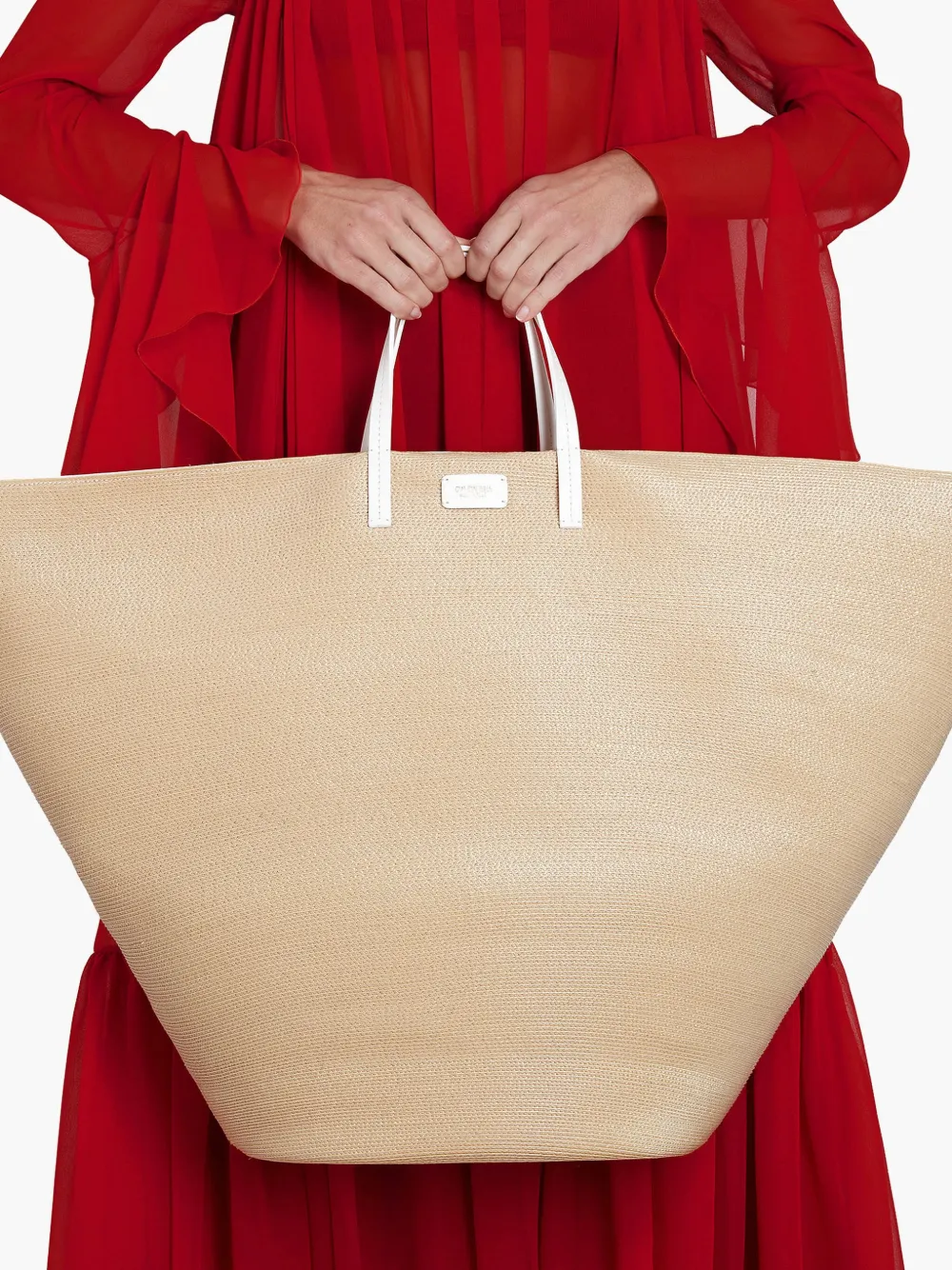 Giambattista Valli Shopper met logopatch - Beige