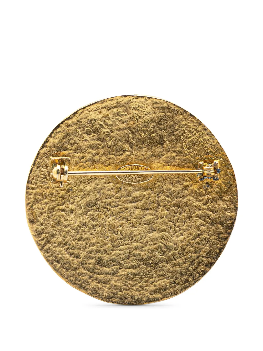 CHANEL Pre-Owned 1994 Gold Plated CC Brooch costume brooch | Image 2