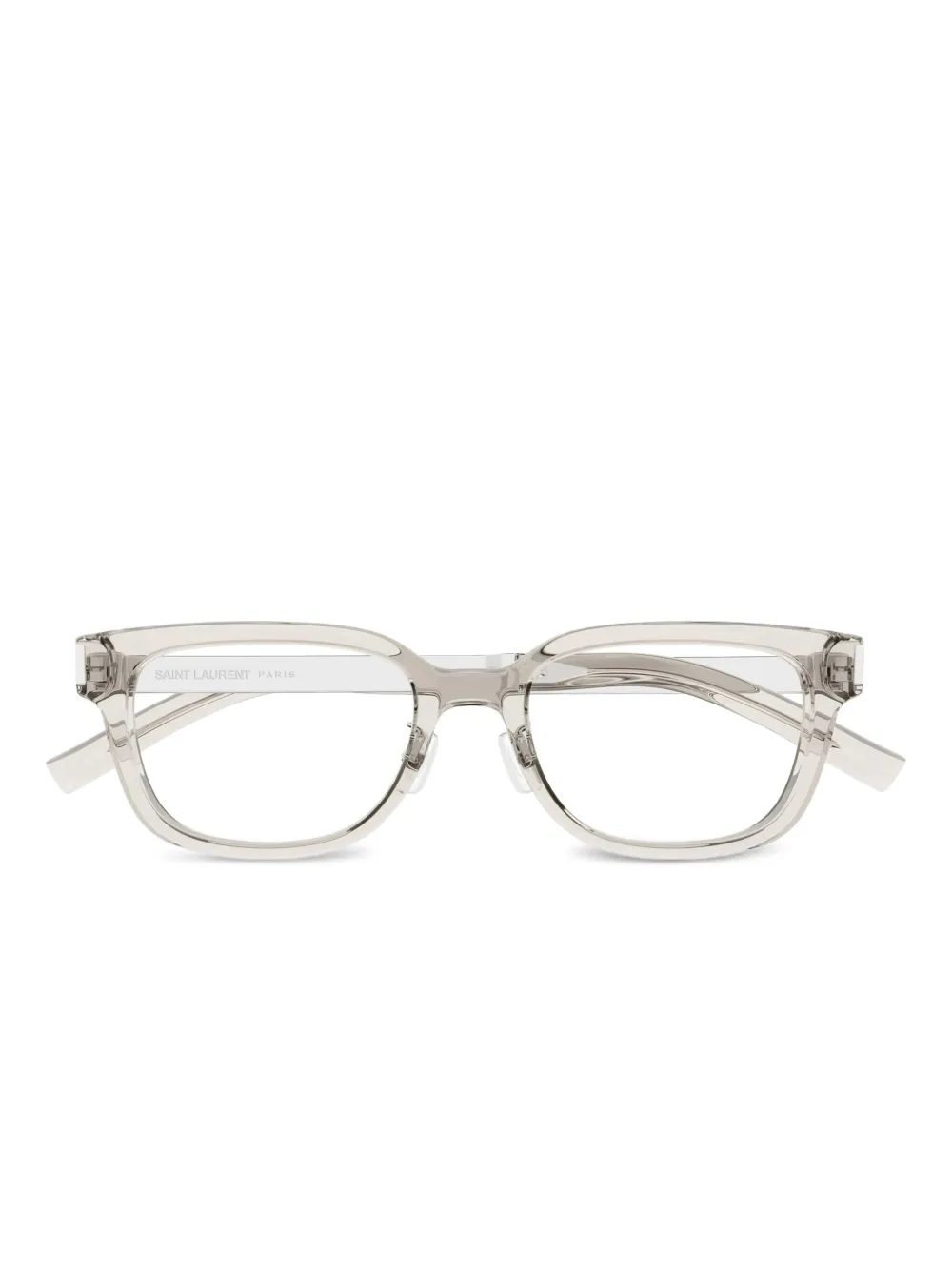 Saint Laurent Bril met rechthoekig montuur Wit