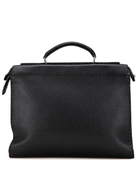 Fendi Pre-Owned bolsa Large Leather Selleria Peekaboo Iconic Fit Bag 2000-2010