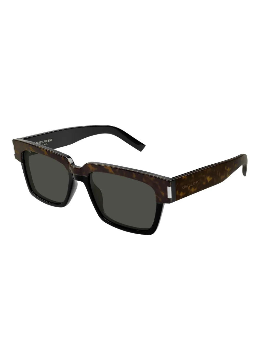 Saint Laurent Square-frame Tinted-lenses Sunglasses In Brown
