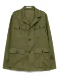 Tagliatore linen shirt jacket - Green