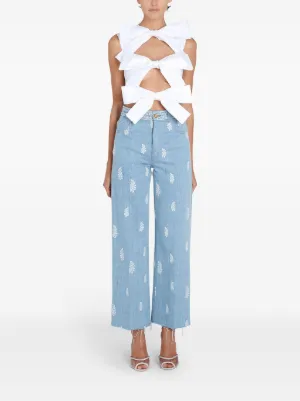 デニム・ジーパン GIAMBATTISTA VALLI Women Denim Pants 25SSSVMO3111 J2DEN 7003 Giambattista Valli Cotton Jeans 25SSSVMO3111.J2DEN-7003 BLUE