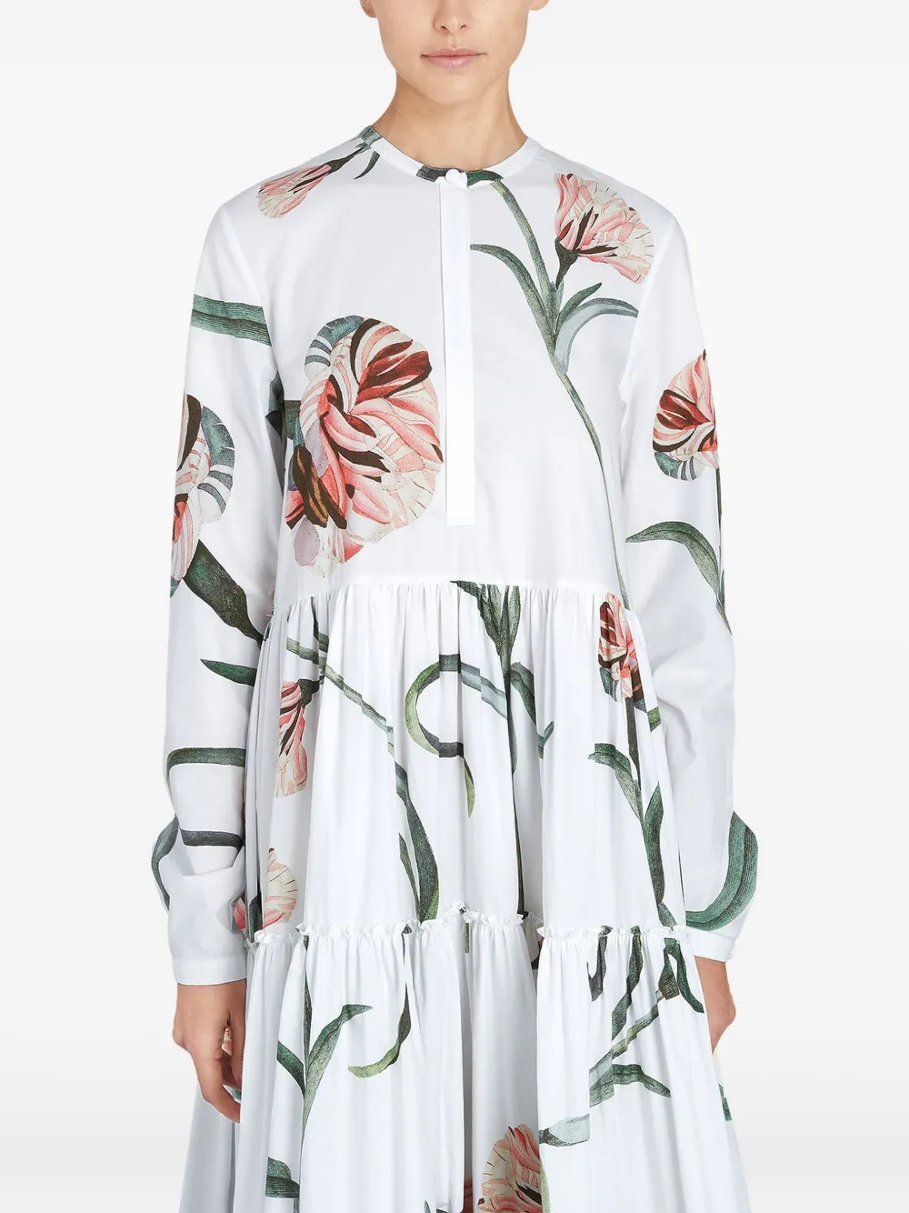 Giambattista Valli Avondjurk met print Wit