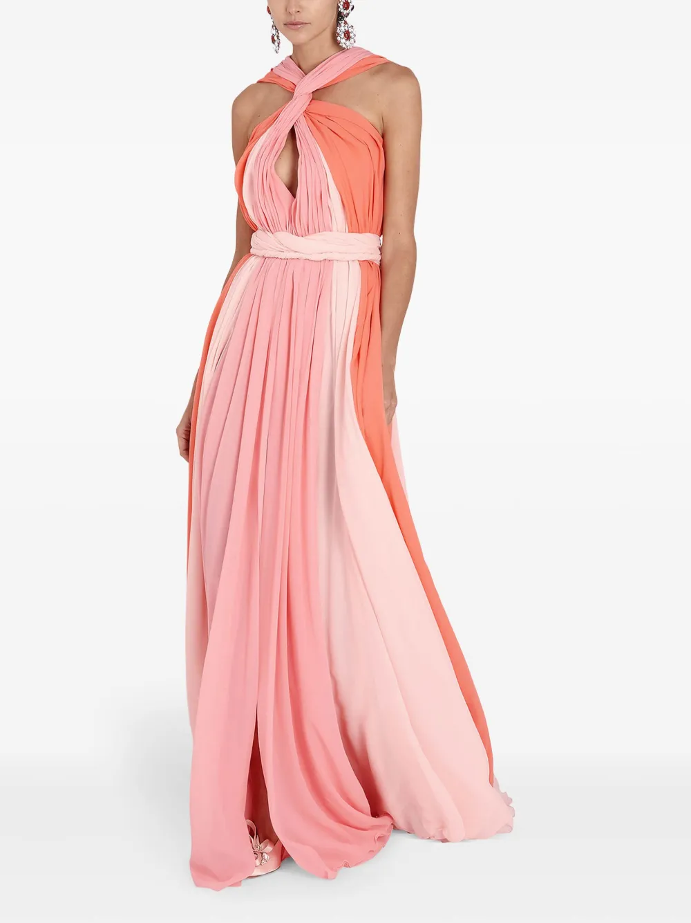 Giambattista Valli Zijden jurk Roze