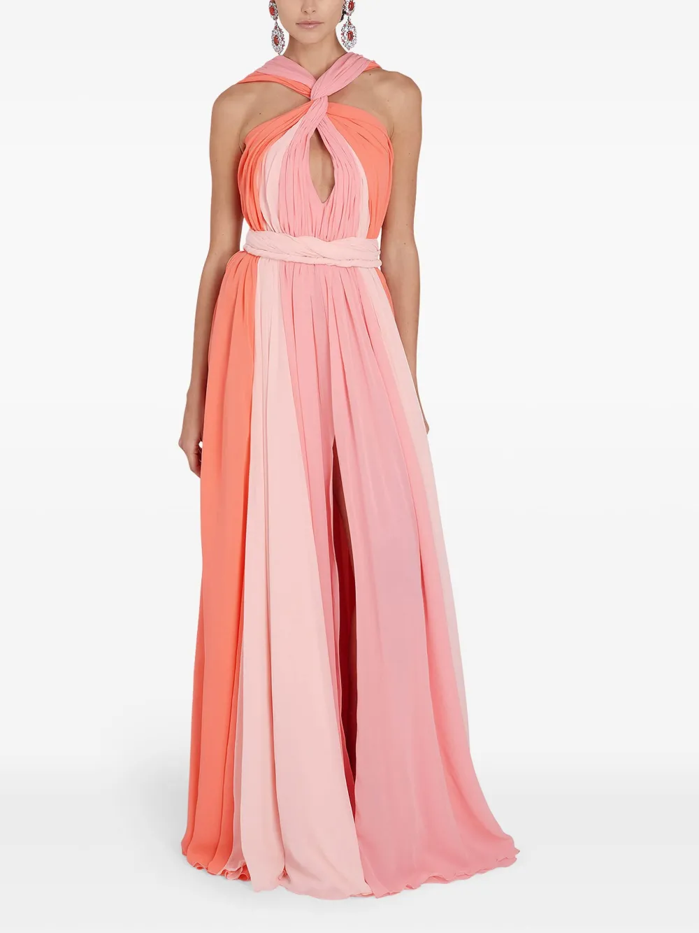 Giambattista Valli Zijden jurk Roze