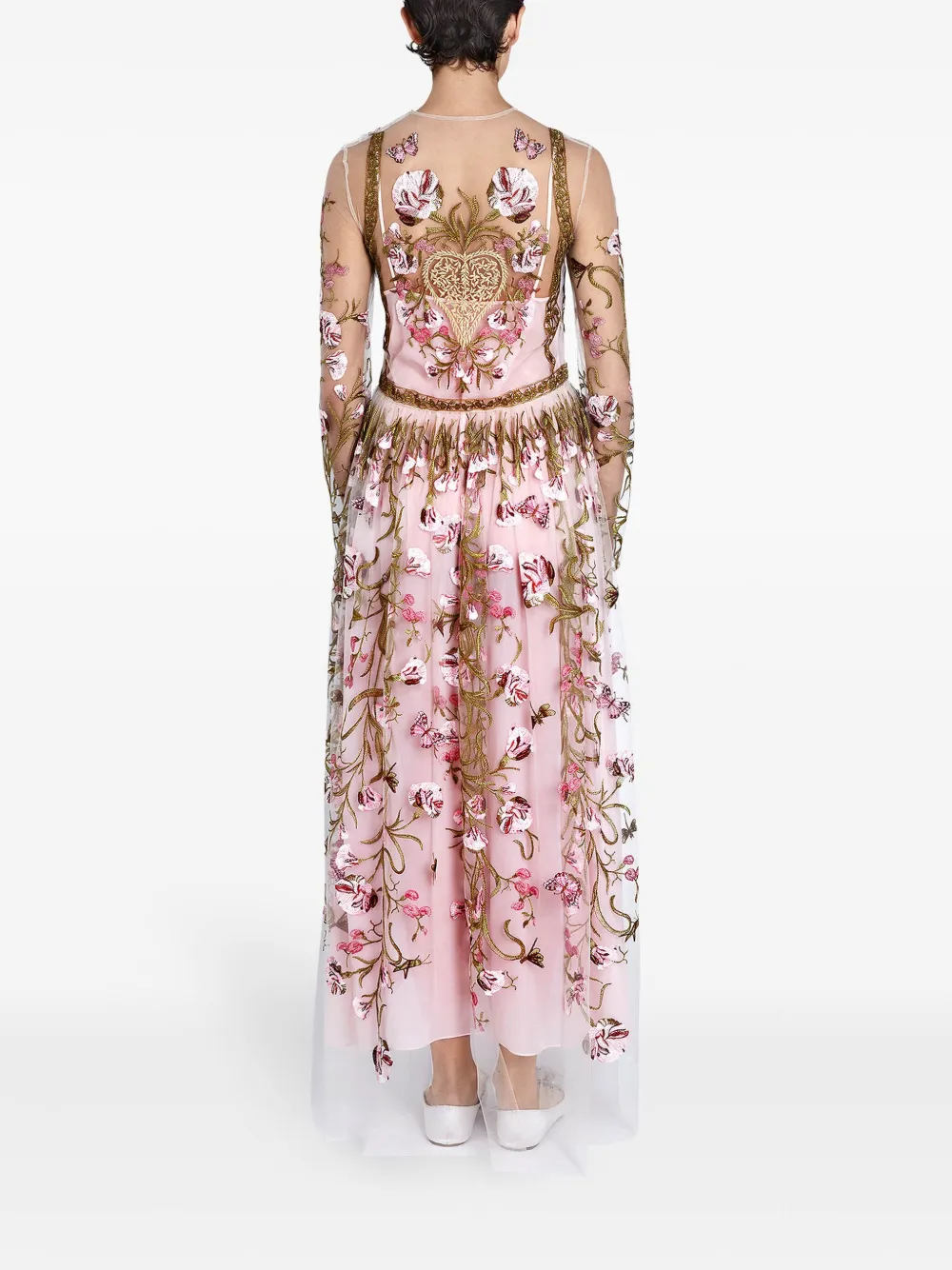 Giambattista Valli Jurk met borduurwerk Wit