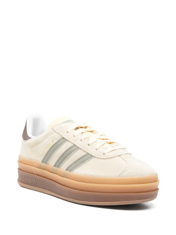 adidas gazelle silver green womens Adidas Women's Gazelle In Brown & White main image 0
