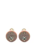 CHANEL Pre-Owned 2000-2010 Resin and Silver CC Rhinestone Clip On Earrings costume earrings - Pink