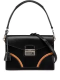 Prada Pre-Owned 2013-2024 Vitello Stitched Sound Lock satchel - Black