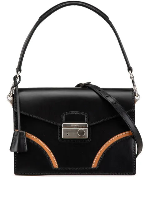 Prada Pre-Owned bolsa satchel Vitello Stitched Sound Lock 2013-2024