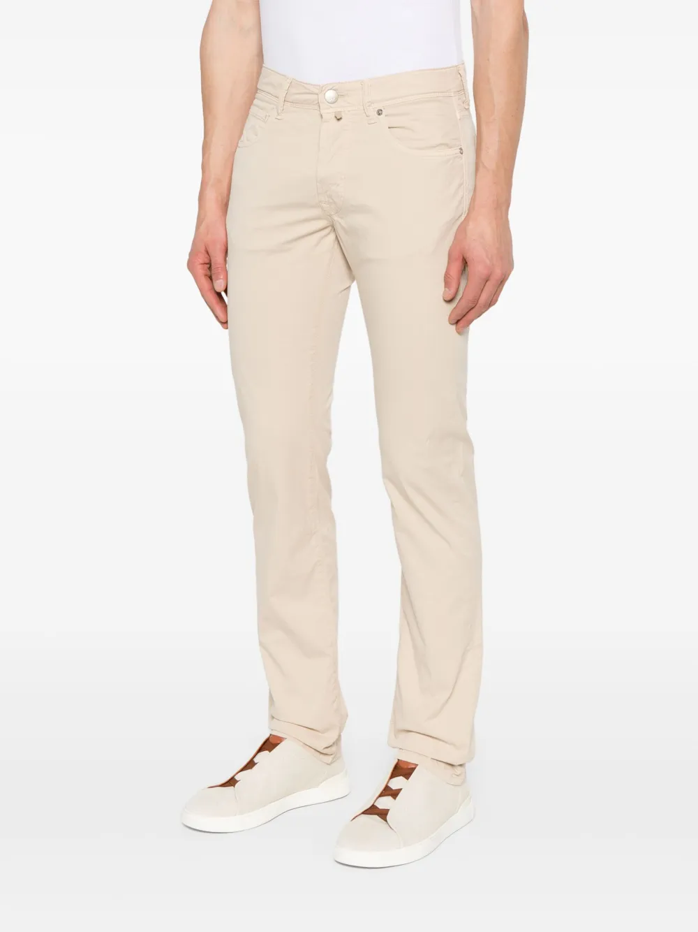 Incotex Broek met toelopende pijpen Beige