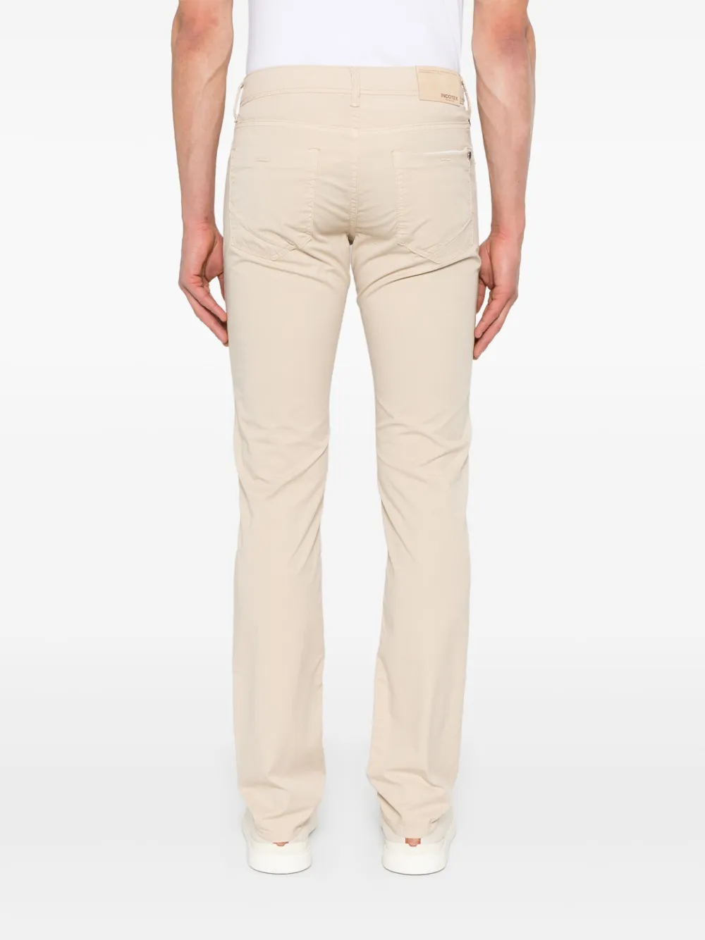 Incotex Broek met toelopende pijpen Beige
