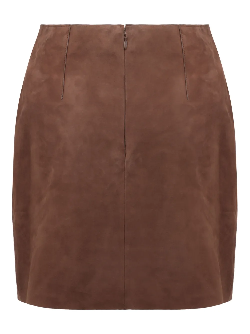 Yves Salomon Suède mini-rok - Bruin