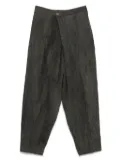 CHIAHUNG SU hand dyed low-crotch trousers - Green