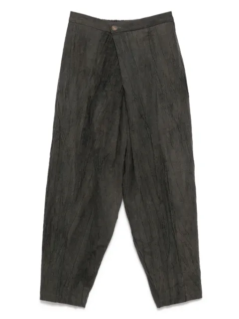 CHIAHUNG SU pantalones drop crotch teñidos a mano
