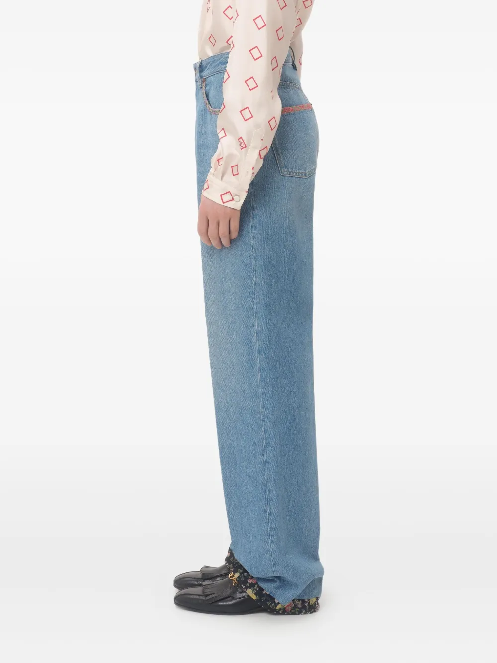 Valentino Garavani Jeans met bloemenprint Blauw
