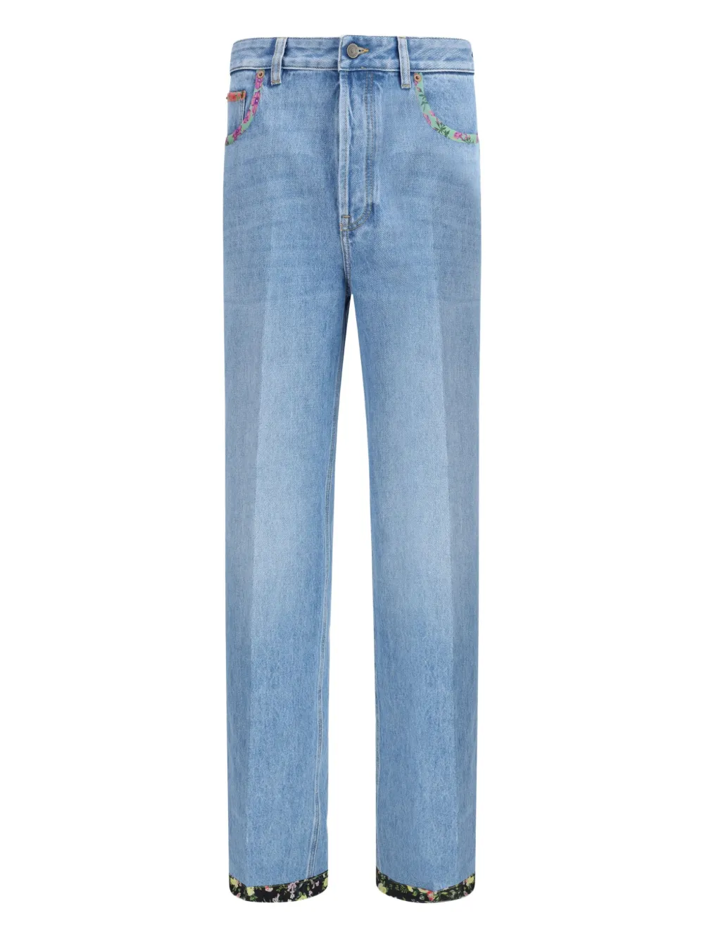 Valentino Garavani Jeans met bloemenprint Blauw