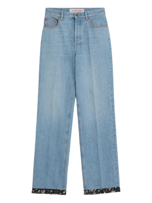 美品 VALENTINO 25SS Wide Leg Jeans 27 トリム 美品 VALENTINO 25SS