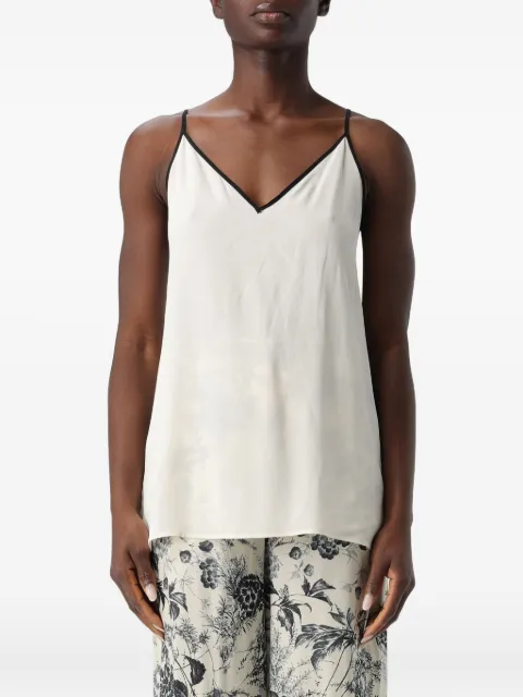 SIMONA CORSELLINI V-neck side-piping top