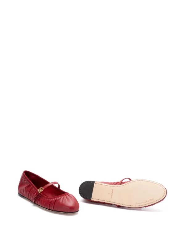 Dolce & Gabbana レザー フラットシューズ | レッド | FARFETCH JP
