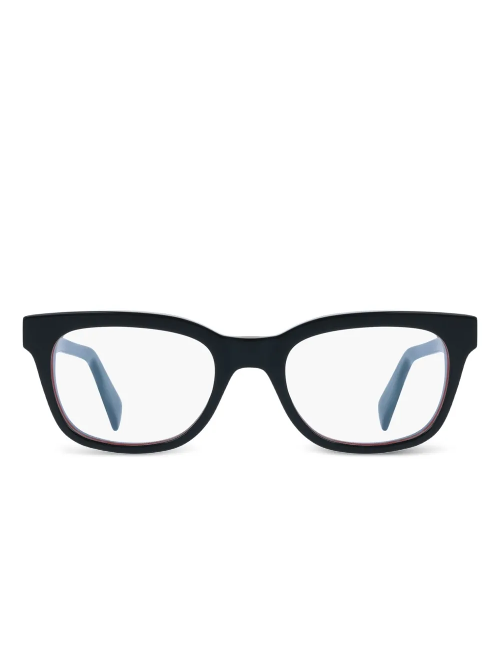 Paul Smith Meade multi-stripe rectangle-frame glasses | Black | Image 1