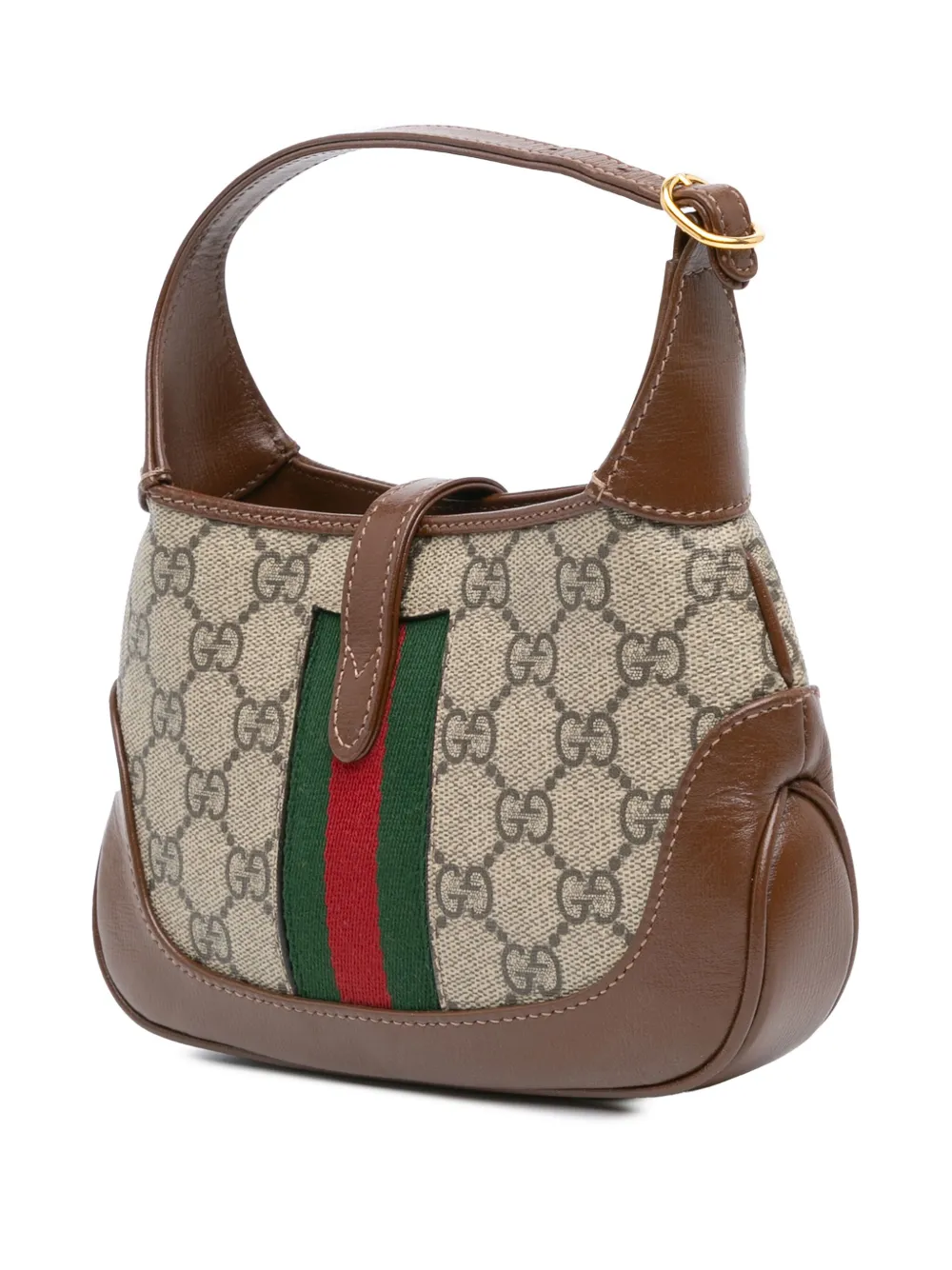 Gucci Pre-Owned 2016-2024 Mini GG Supreme Jackie 1961 crossbodytas - Bruin