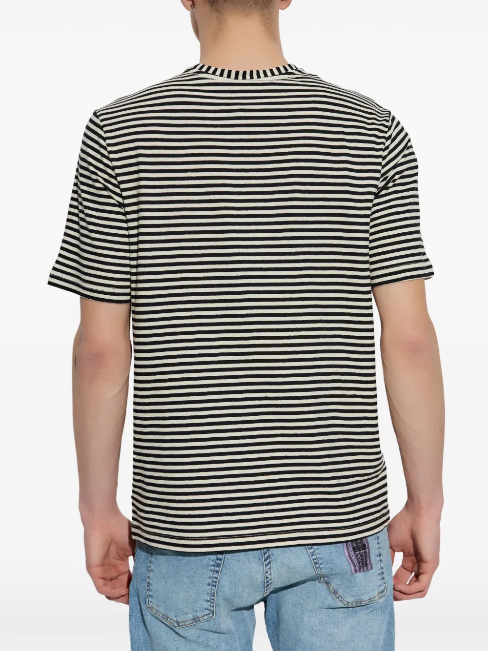 PS Paul Smith Gestreept T-shirt Zwart