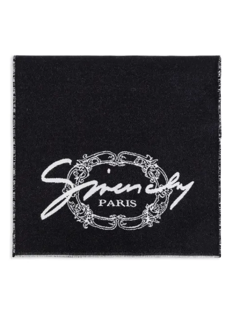Givenchy intarsia-knit logo scarf
