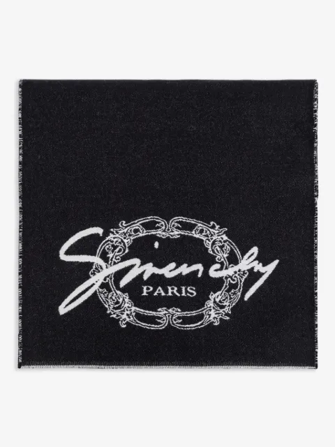 Givenchy intarsia-knit logo scarf