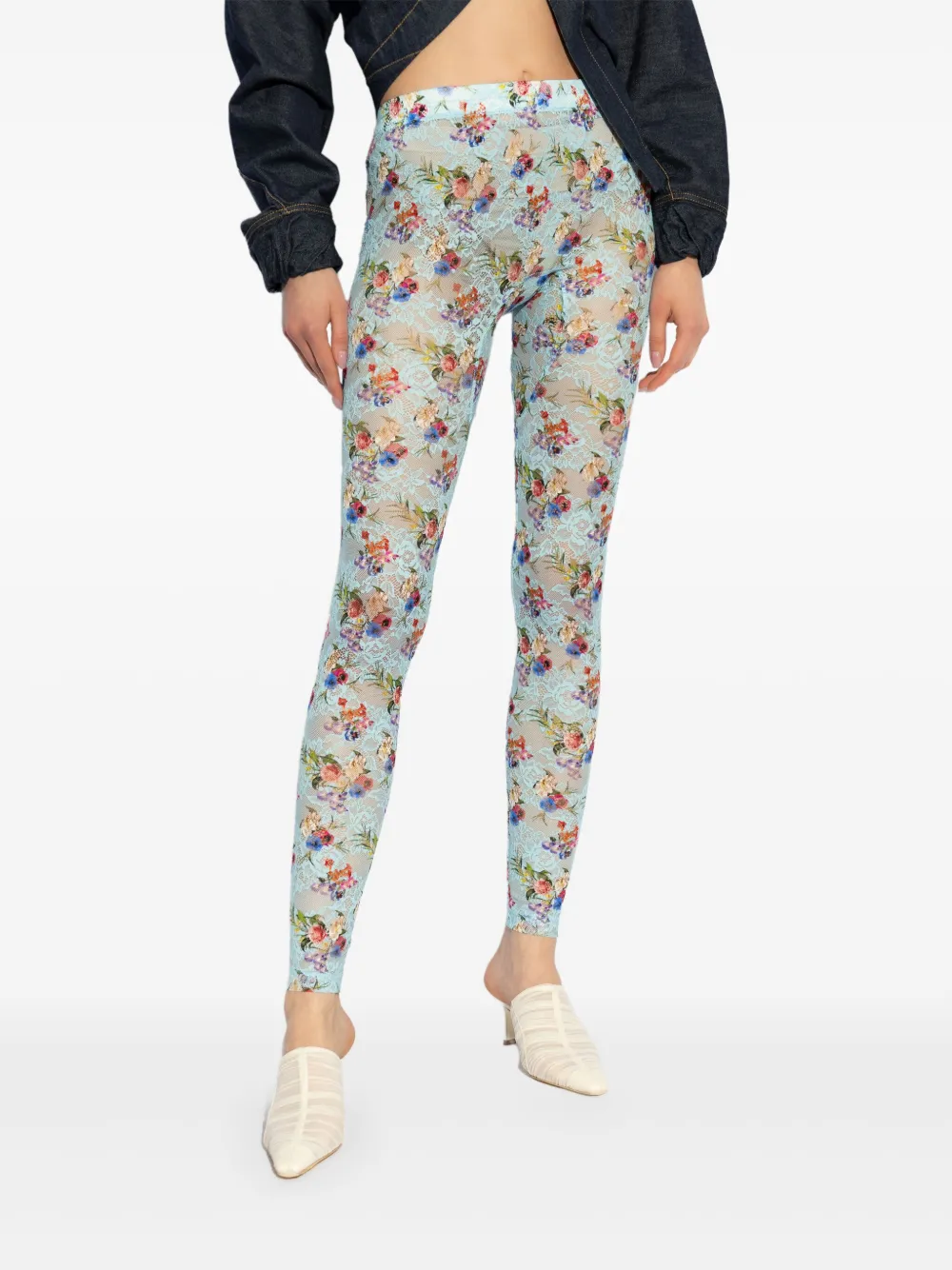 Vivienne Westwood Legging met bloemenprint Blauw