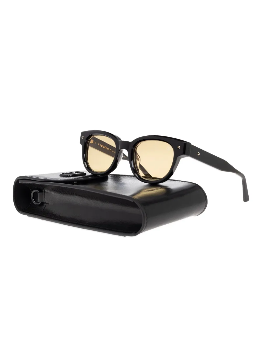 VALENTINO GARAVANI EYEWEAR Zonnebril met geometrisch montuur Zwart