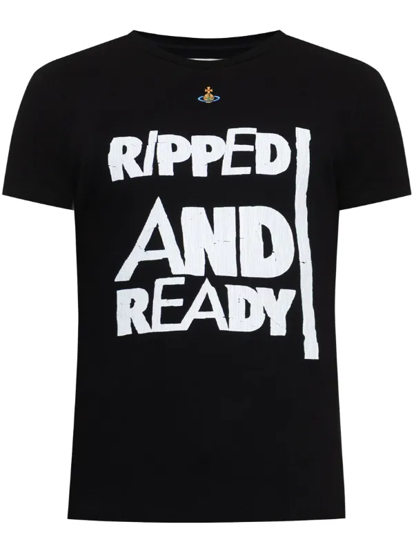 Vivienne Westwood スローガン Tシャツ | ブラック | FARFETCH JP