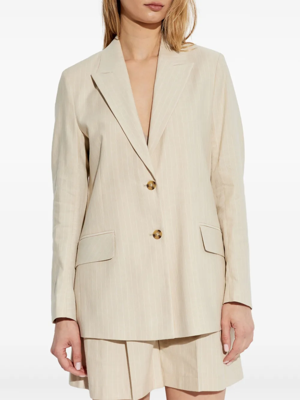 PS Paul Smith Blazer met enkele rij knopen Beige